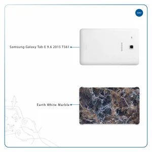 برچسب پوششی ماهوت مدل Earth-White-Marble مناسب برای تبلت سامسونگ Galaxy Tab E 9.6 2015 T561