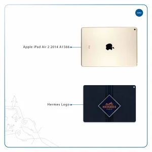 برچسب پوششی ماهوت مدل Hermes-Logo مناسب برای تبلت اپل iPad Air 2 2014 A1566