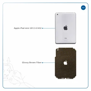 برچسب پوششی ماهوت مدل Glossy-Brown-Fiber مناسب برای تبلت اپل iPad mini 2012 A1432