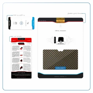 برچسب پوششی ماهوت مدل Glossy-Brown-Fiber مناسب برای تبلت اپل iPad mini 2012 A1432