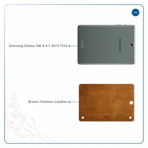 برچسب پوششی ماهوت مدل Brown-Chamois-Leather مناسب برای تبلت سامسونگ Galaxy Tab A 9.7 2015 T555