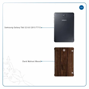 برچسب پوششی ماهوت مدل Dark Walnut Wood مناسب برای تبلت سامسونگ Galaxy Tab S2 8.0 2015 T715