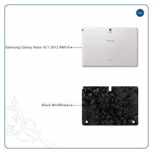 برچسب پوششی ماهوت مدل Black-Wildflower مناسب برای تبلت سامسونگ Galaxy Note 10.1 2012 N8010