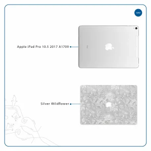 برچسب پوششی ماهوت مدل Silver-Wildflower مناسب برای تبلت اپل iPad Pro 10.5 2017 A1709