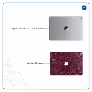 برچسب پوششی ماهوت مدل Red-Wildflower مناسب برای تبلت اپل iPad Pro 9.7 2016 A1674