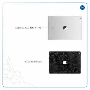 برچسب پوششی ماهوت مدل Black-Wildflower مناسب برای تبلت اپل iPad Air 2013 A1475