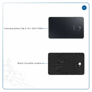 برچسب پوششی ماهوت مدل Black-Crocodile-Leather مناسب برای تبلت سامسونگ Galaxy Tab A 10.1 2016 T580