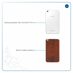 برچسب پوششی ماهوت مدل Brown-Snake-Leather مناسب برای تبلت سامسونگ Galaxy Tab 3 8.0 2013 T311