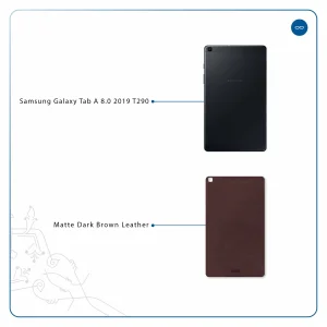برچسب پوششی ماهوت مدل Matte-Dark-Brown-Leather مناسب برای تبلت سامسونگ Galaxy Tab A 8.0 2019 T290