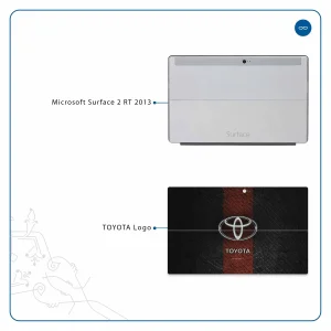 برچسب پوششی ماهوت مدل TOYOTA-Logo مناسب برای تبلت مایکروسافت Surface 2 RT 2013