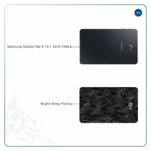 برچسب پوششی ماهوت مدل Night-Army-Pixel مناسب برای تبلت سامسونگ Galaxy Tab A 10.1 2016 T580