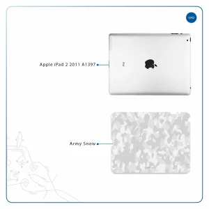 برچسب پوششی ماهوت مدل Army-Snow مناسب برای تبلت اپل iPad 2 2011 A1397