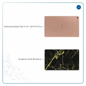 برچسب پوششی ماهوت مدل Graphite-Gold-Marble مناسب برای تبلت سامسونگ Galaxy Tab A 10.1 2019 T515