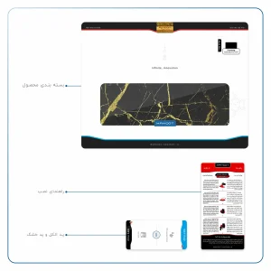 برچسب پوششی ماهوت مدل Graphite-Gold-Marble مناسب برای تبلت سامسونگ Galaxy Tab A 10.1 2019 T515