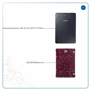 برچسب پوششی ماهوت مدل Red-Wildflower مناسب برای تبلت سامسونگ Galaxy Tab S2 8.0 2016 T719N