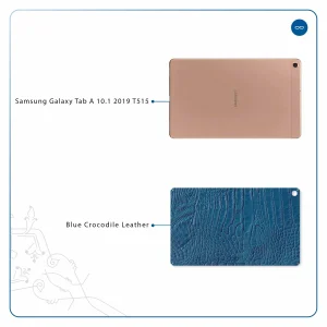 برچسب پوششی ماهوت مدل Blue-Crocodile-Leather مناسب برای تبلت سامسونگ Galaxy Tab A 10.1 2019 T515