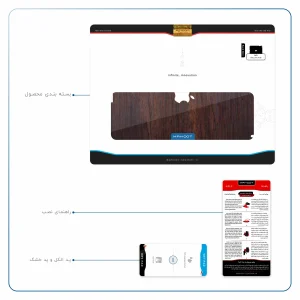 برچسب پوششی ماهوت مدل Red-Wood مناسب برای تبلت اپل iPad 2 2011 A1396