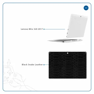 برچسب پوششی ماهوت مدل Black-Snake-Leather مناسب برای تبلت لنوو Miix 320 2017