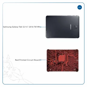 برچسب پوششی ماهوت مدل Red Printed Circuit Board مناسب برای تبلت سامسونگ Galaxy Tab S2 9.7 2016 T819N