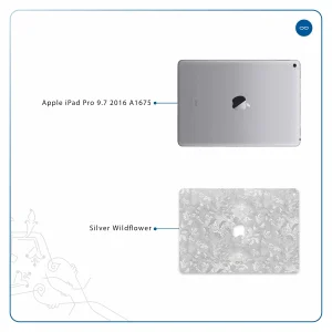 برچسب پوششی ماهوت مدل Silver-Wildflower مناسب برای تبلت اپل iPad Pro 9.7 2016 A1675