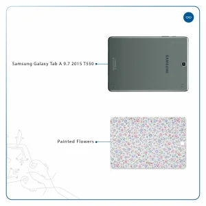 برچسب پوششی ماهوت مدل Painted-Flowers مناسب برای تبلت سامسونگ Galaxy Tab A 9.7 2015 T550