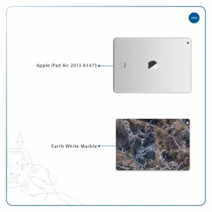 برچسب پوششی ماهوت مدل Earth-White-Marble مناسب برای تبلت اپل iPad Air 2013 A1475