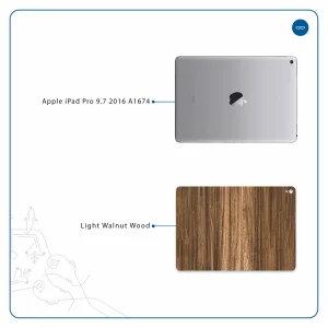 برچسب پوششی ماهوت مدل Light Walnut Wood مناسب برای تبلت اپل iPad Pro 9.7 2016 A1674