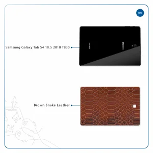 برچسب پوششی ماهوت مدل Brown-Snake-Leather مناسب برای تبلت سامسونگ Galaxy Tab S4 10.5 2018 T830
