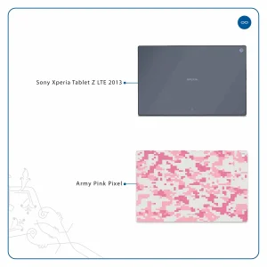 برچسب پوششی ماهوت مدل Army-Pink-pixel مناسب برای تبلت سونی Xperia Tablet Z LTE 2013