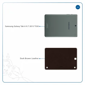 برچسب پوششی ماهوت مدل Dark-Brown-Leather مناسب برای تبلت سامسونگ Galaxy Tab A 9.7 2015 T550