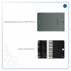 برچسب پوششی ماهوت مدل Piano-Instrument مناسب برای تبلت سامسونگ Galaxy Tab A 9.7 2015 T555