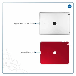 برچسب پوششی ماهوت مدل Matte-Warm-Red مناسب برای تبلت اپل iPad 2 2011 A1396