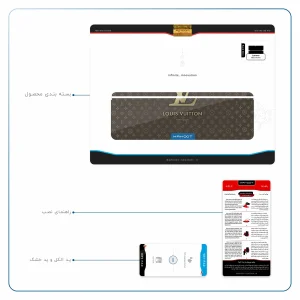 برچسب پوششی ماهوت مدل LOUIS-VUITTON-Logo مناسب برای تبلت لنوو Miix 510 2016