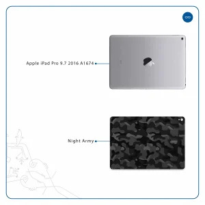 برچسب پوششی ماهوت مدل Night-Army مناسب برای تبلت اپل iPad Pro 9.7 2016 A1674