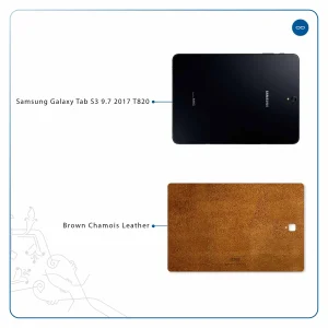 برچسب پوششی ماهوت مدل Brown-Chamois-Leather مناسب برای تبلت سامسونگ Galaxy Tab S3 9.7 2017 T820