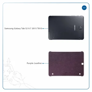 برچسب پوششی ماهوت مدل Purple-Leather مناسب برای تبلت سامسونگ Galaxy Tab S2 9.7 2015 T810