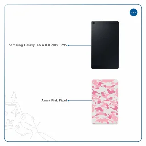 برچسب پوششی ماهوت مدل Army-Pink-pixel مناسب برای تبلت سامسونگ Galaxy Tab A 8.0 2019 T295