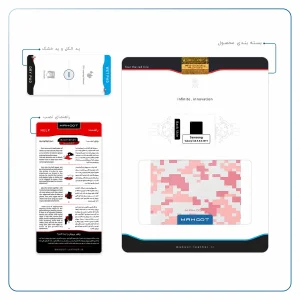 برچسب پوششی ماهوت مدل Army-Pink-pixel مناسب برای تبلت سامسونگ Galaxy Tab A 8.0 2019 T295
