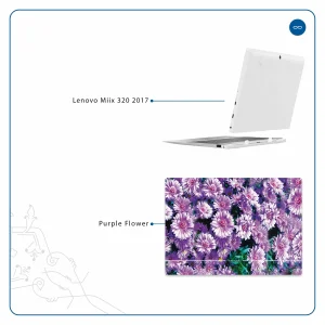 برچسب پوششی ماهوت مدل Purple-Flower مناسب برای تبلت لنوو Miix 320 2017
