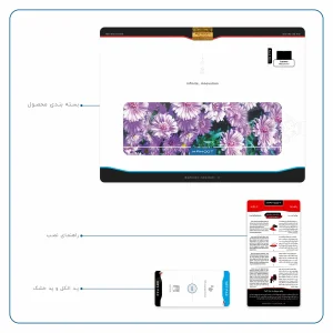 برچسب پوششی ماهوت مدل Purple-Flower مناسب برای تبلت لنوو Miix 320 2017