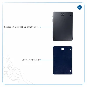 برچسب پوششی ماهوت مدل Deep-Blue-Leather مناسب برای تبلت سامسونگ Galaxy Tab S2 8.0 2015 T715