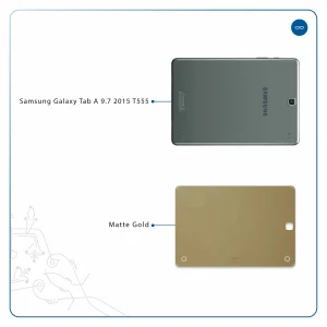 برچسب پوششی ماهوت مدل Matte-Gold مناسب برای تبلت سامسونگ Galaxy Tab A 9.7 2015 T555