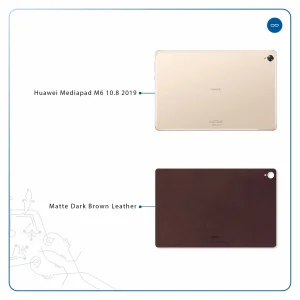 برچسب پوششی ماهوت مدل Matte-Dark-Brown-Leather مناسب برای تبلت هوآوی Mediapad M6 10.8 2019
