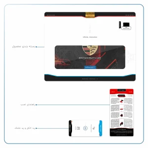 برچسب پوششی ماهوت مدل Porsche-Logo مناسب برای تبلت اپل iPad 2 2011 A1396