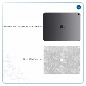 برچسب پوششی ماهوت مدل Silver-Wildflower مناسب برای تبلت اپل iPad Pro 12.9 (GEN 3) 2018 A1876