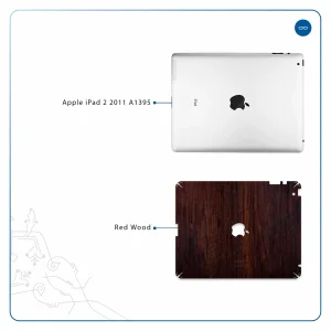 برچسب پوششی ماهوت مدل Red-Wood مناسب برای تبلت اپل iPad 2 2011 A1395