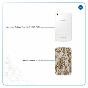 برچسب پوششی ماهوت مدل Army-Desert-Pixel مناسب برای تبلت سامسونگ Galaxy Tab 3 8.0 2013 T315