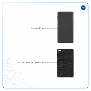 برچسب پوششی ماهوت مدل Black-Crocodile-Leather مناسب برای تبلت لنوو E7