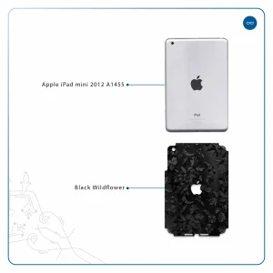 برچسب پوششی ماهوت مدل Black-Wildflower مناسب برای تبلت اپل iPad mini 2012 A1455