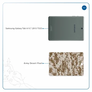 برچسب پوششی ماهوت مدل Army-Desert-Pixel مناسب برای تبلت سامسونگ Galaxy Tab A 9.7 2015 T555